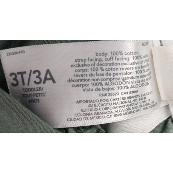 OshKosh Bgosh Toddler Kids Green Overalls 3T Comfortable & Durable - Picture 7 of 7